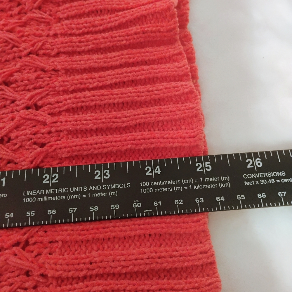 Seven7 Textured Coral Chenille Sweater Womens Small Pullover Long Sleeve NWT B - Picture 4 of 7